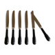 Set of 6 Christofle Vieux Paris knives in black Bakelite