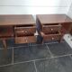 Pair of vintage 70s walnut bedside tables