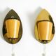 Two enchanting original Mid Century Modern brass wall lamps