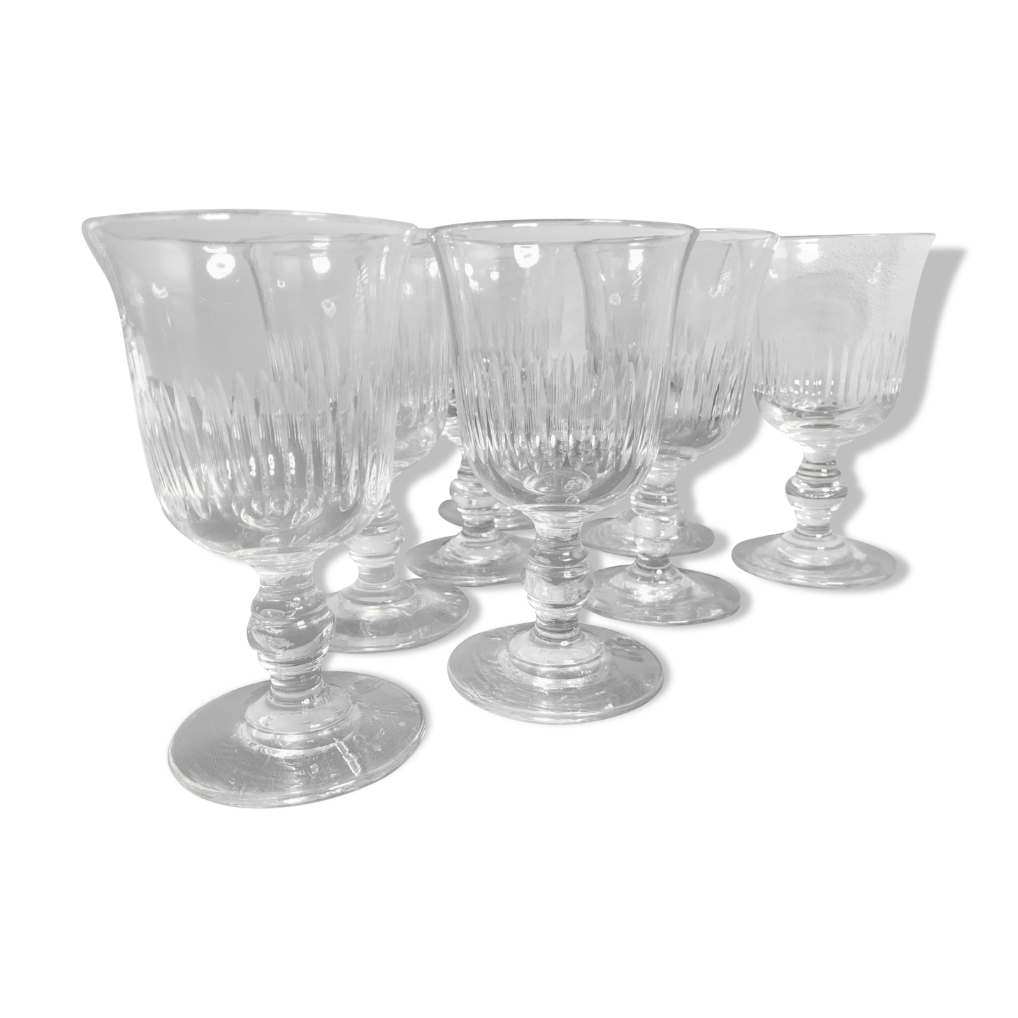8 verres taillés Louis Philippe