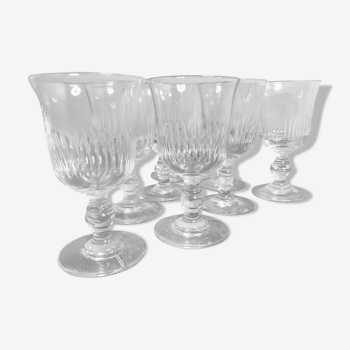 8 verres taillés Louis Philippe