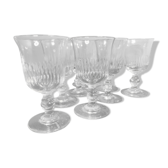 8 verres taillés Louis Philippe