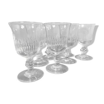 8 verres taillés Louis Philippe
