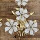Set of Murano flower wall sconces
