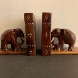 Pair of greenhouses books elephants in teak, 1970