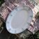 Large oval dish from the 19th century, ironstone, signed Moulin des Loups.