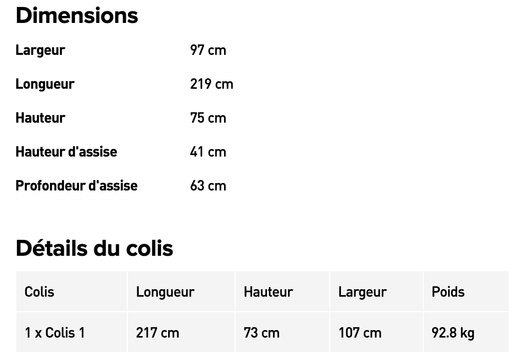 POSADA sofa 3 places HABITAT fabric Bellagio - Lagoon Green