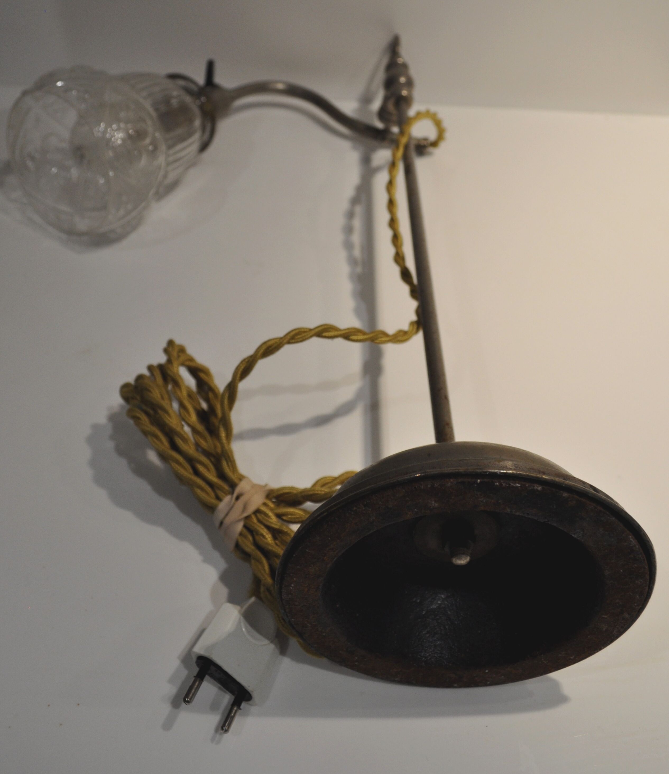 40's metal verre bureau lamp