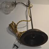 40's metal verre bureau lamp