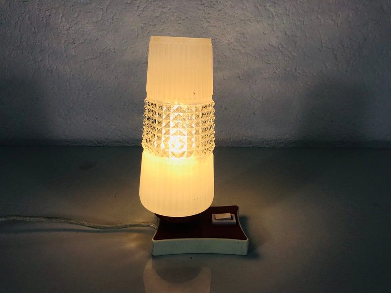 Crystal bedside lamp - Germany 1970s