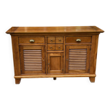 Scandinavian solid wood sideboard with 3 doors and 6 drawers, 160 cm
