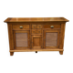 Scandinavian solid wood sideboard with 3 doors and 6 drawers, 160 cm