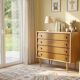 Commode vintage en bois clair des années 1970