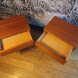 Pair of Scandinavian teak bedside tables