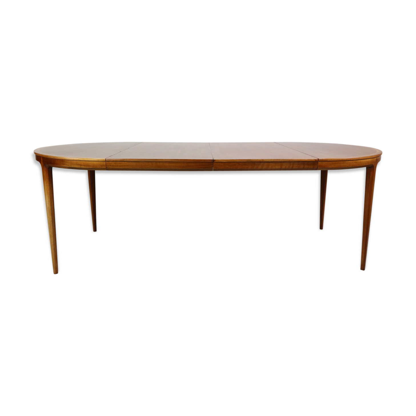 Swedish walnut dining table by B. Fridhagen for Bodafors, 1960s