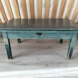 Rectangular coffee table in wood and slate