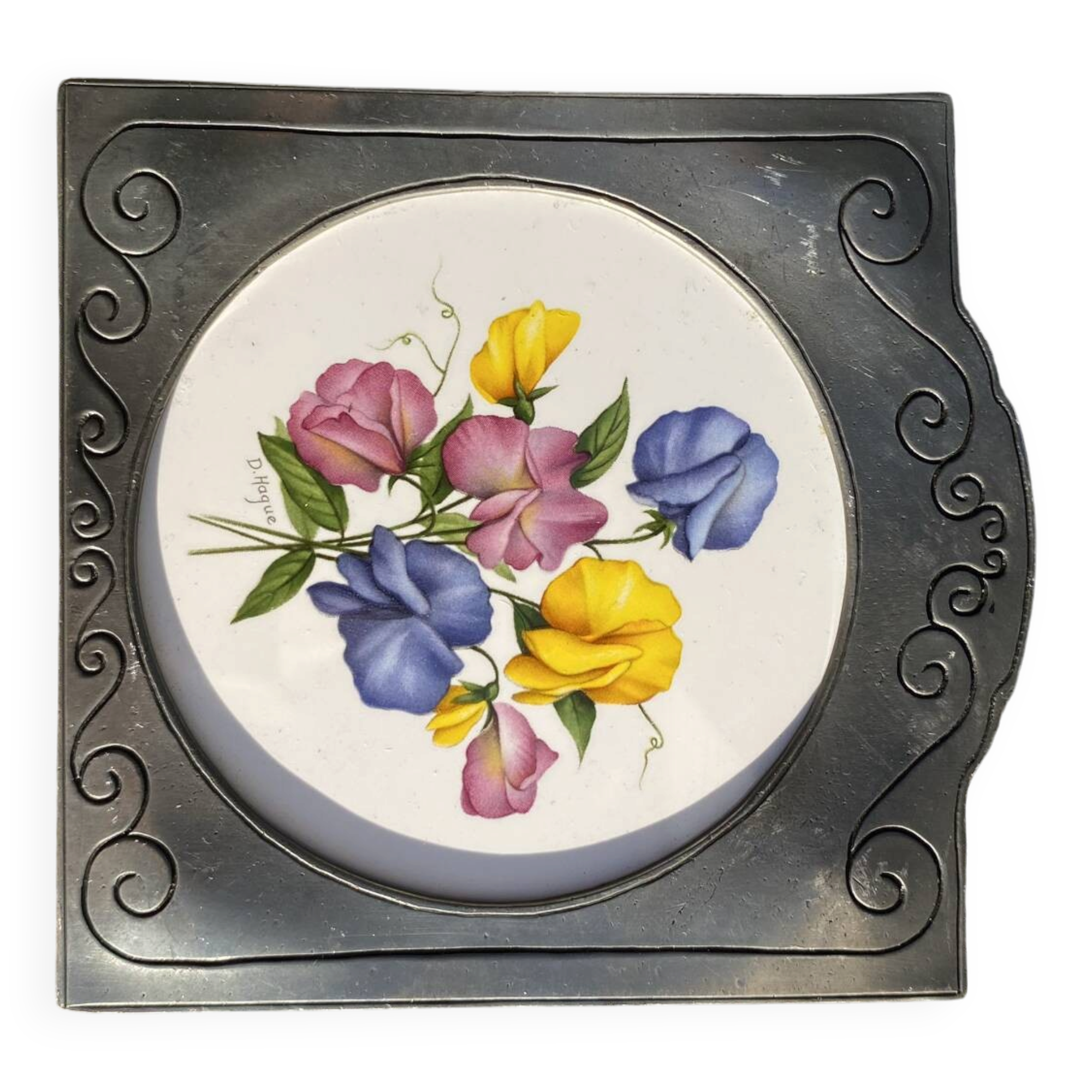 Magnificent Trivet / Vintage Wall Plate - "Polka Dot" Decor