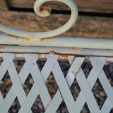 Garden bench in metal