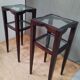 Pair of varnished wood selettes