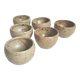 Set of 6 vintage stoneware egg cups