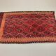 Vintage Turkish Mini Kilim 93x58 cm Shabby Wool Small Kelim Rug Black,Red
