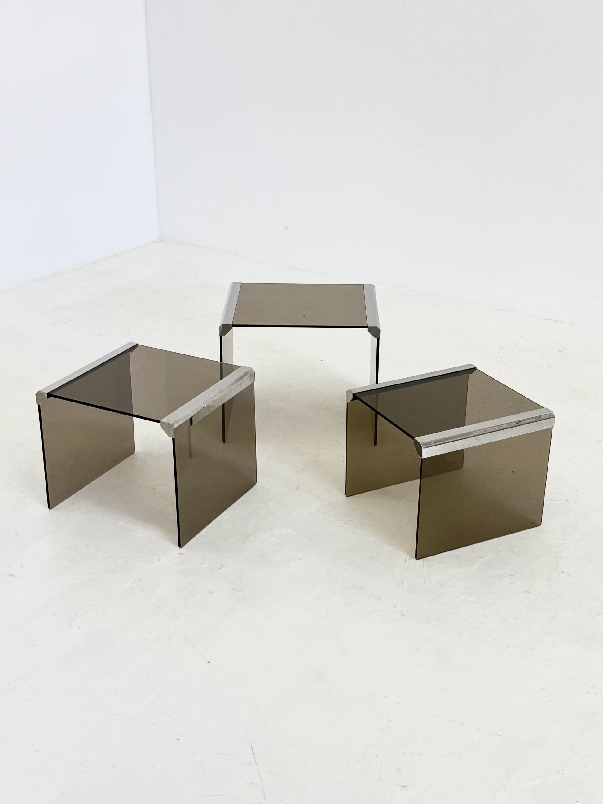 Set of Three Gallotti & Radice Tris T35 Nesting Tables