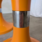 Set of 2 Orange Vintage Mushroom Stool “Jurček” by Meblo, 1960s – Space Age