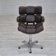 1970s, Scandinavian swivel chair, original condition, artificial leather, chrome steel.
