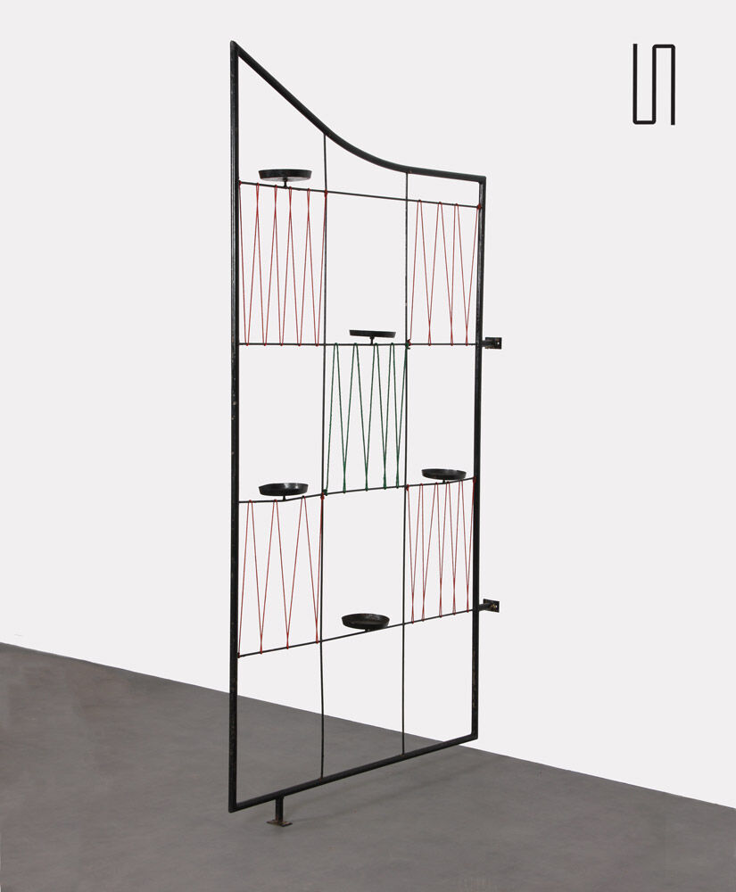 Vintage metal claustra, Czech design from the 1960s