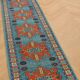 Vintage Spanish hallway rug in wool, 70 × 350 cm