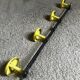Wall coat rack with 4 metal hooks from the 70s/80s