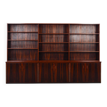 Bibliothèque en palissandre, design danois, années 1970, fabriquée au Danemark