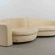 BRETZ Eves Island Creme, 4-Seater Sofa in Leather