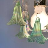 Vintage pendant lamp with tassels and bells