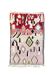 Pink and red Berber Boujad rug in wool, bohemian decor.