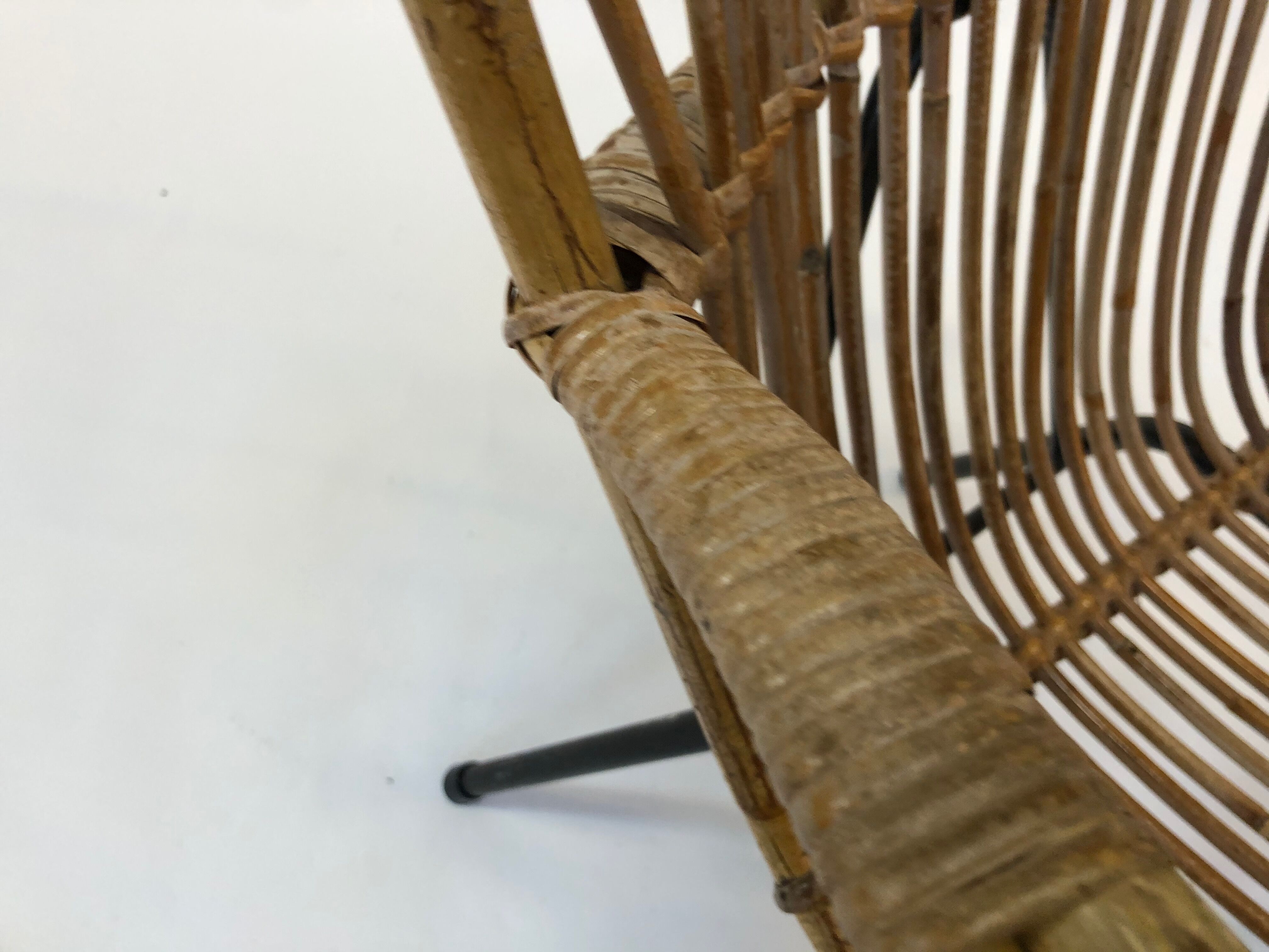 Rattan chair by Rohe Noordwolde, 1960