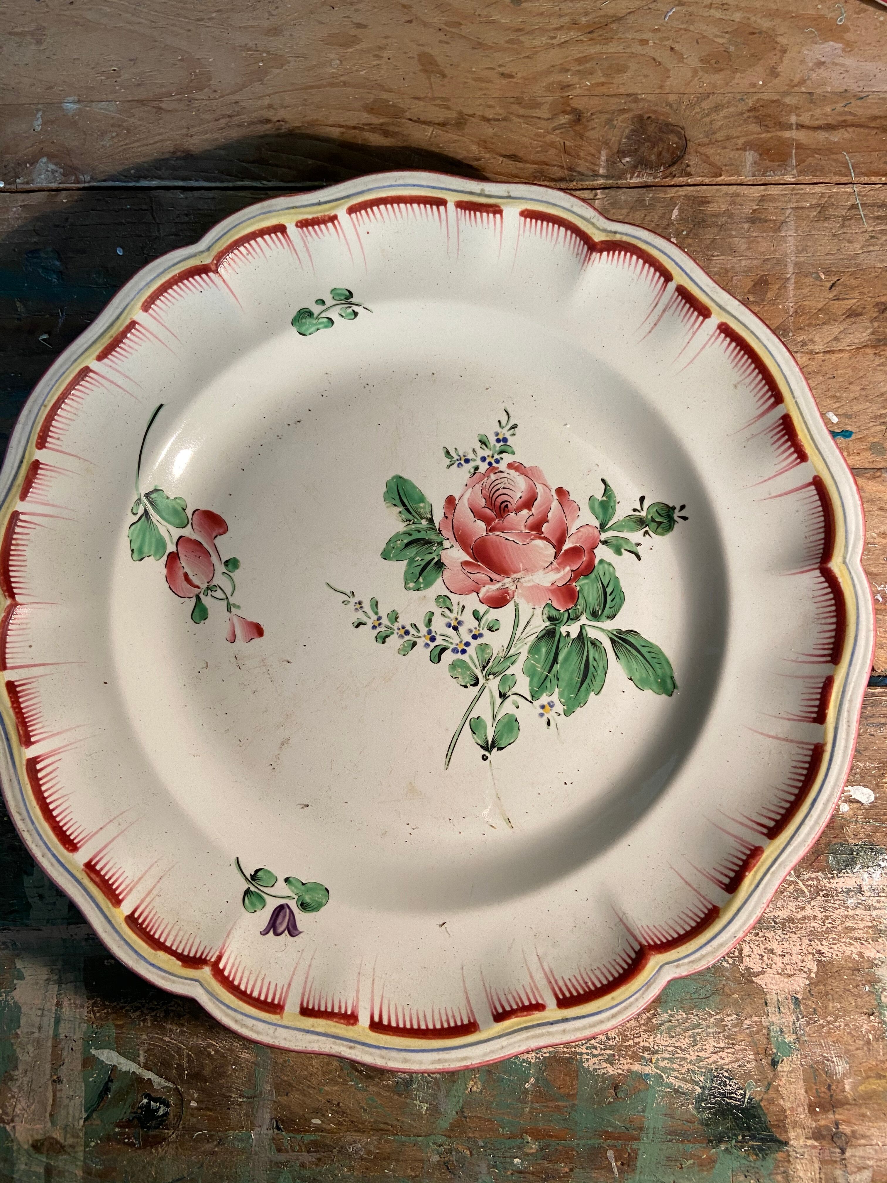 Lunéville flower decoration service dish