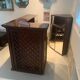Vintage corner bar with fridge, corner unit/sink