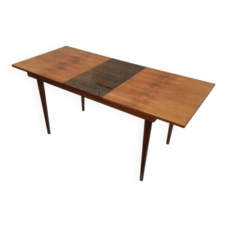 Table à manger extensible vintage MIER Topolcany du milieu du siècle 60 en bois 120 cm-160 cm.