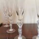 Series of 6 flutes with Champagne Venus and Bacchus in Bayel crystal