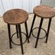 Paire de tabourets de bar industriels