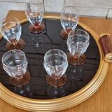 Amber glasses with its top