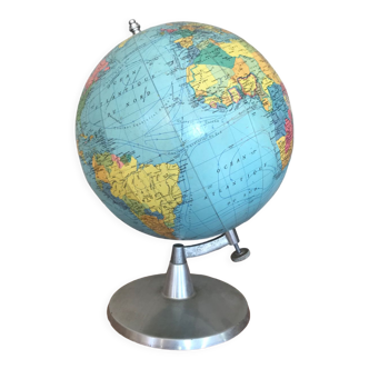 Globe terrestre vintage années 60