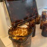 Glasses, ice bucket and tray from the 70s