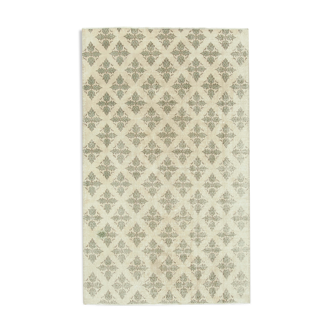 Tapis beige anatolien unique en son genre tissé à la main 155 cm x 251 cm - 38873