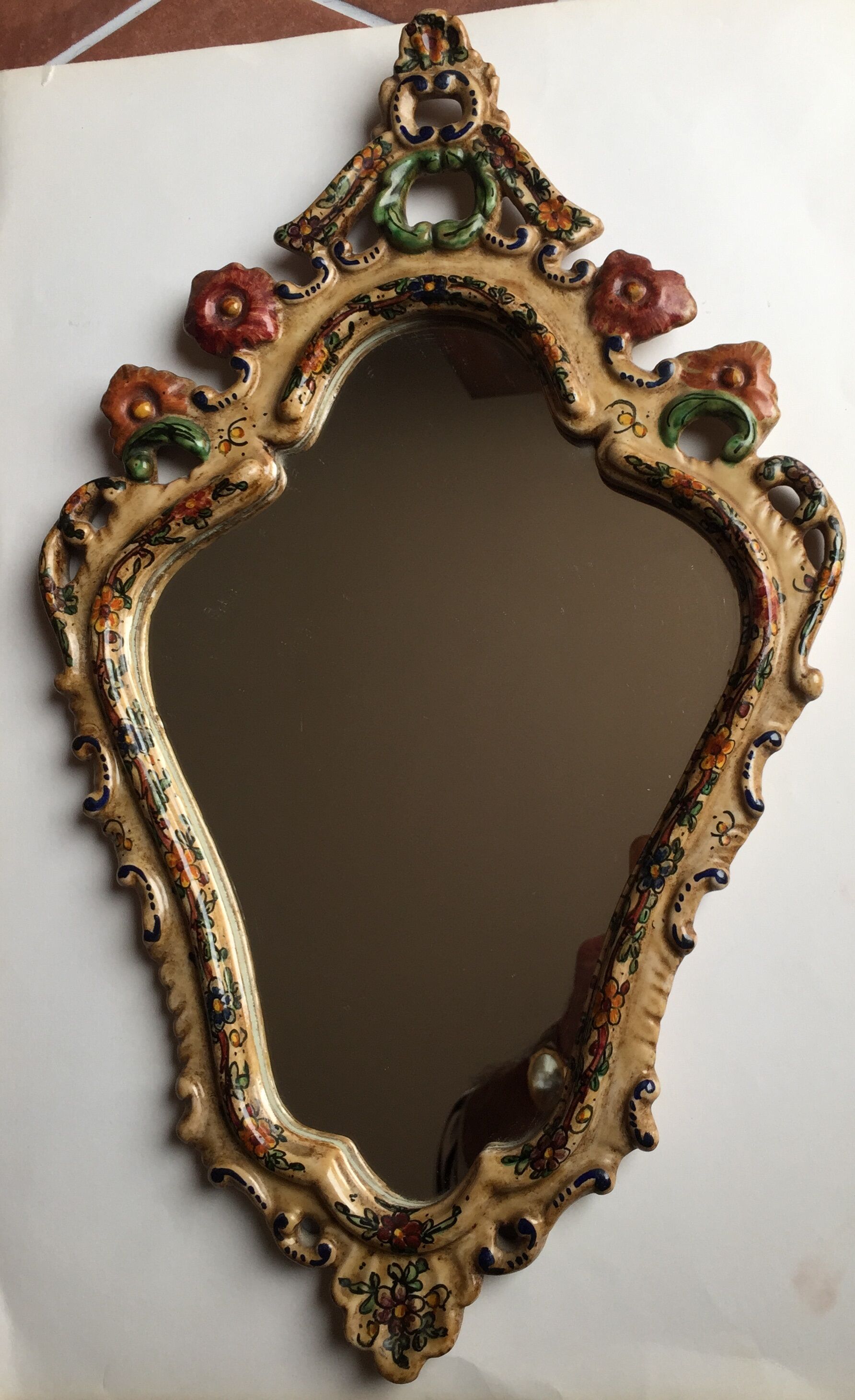 Miroir en faience 44x27cm