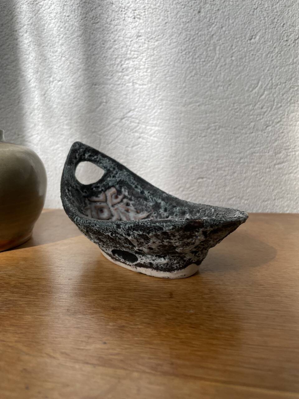 Empty ceramic pocket Fatlava Vallauris 1950