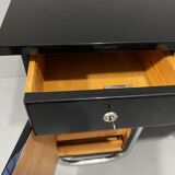 Bureau moderniste tchécoslovaque en chrome et bois, années 1950, Europe