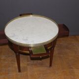 Coffee hot water bottle table in mahogany and brass XX