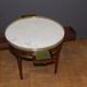 Coffee hot water bottle table in mahogany and brass XX